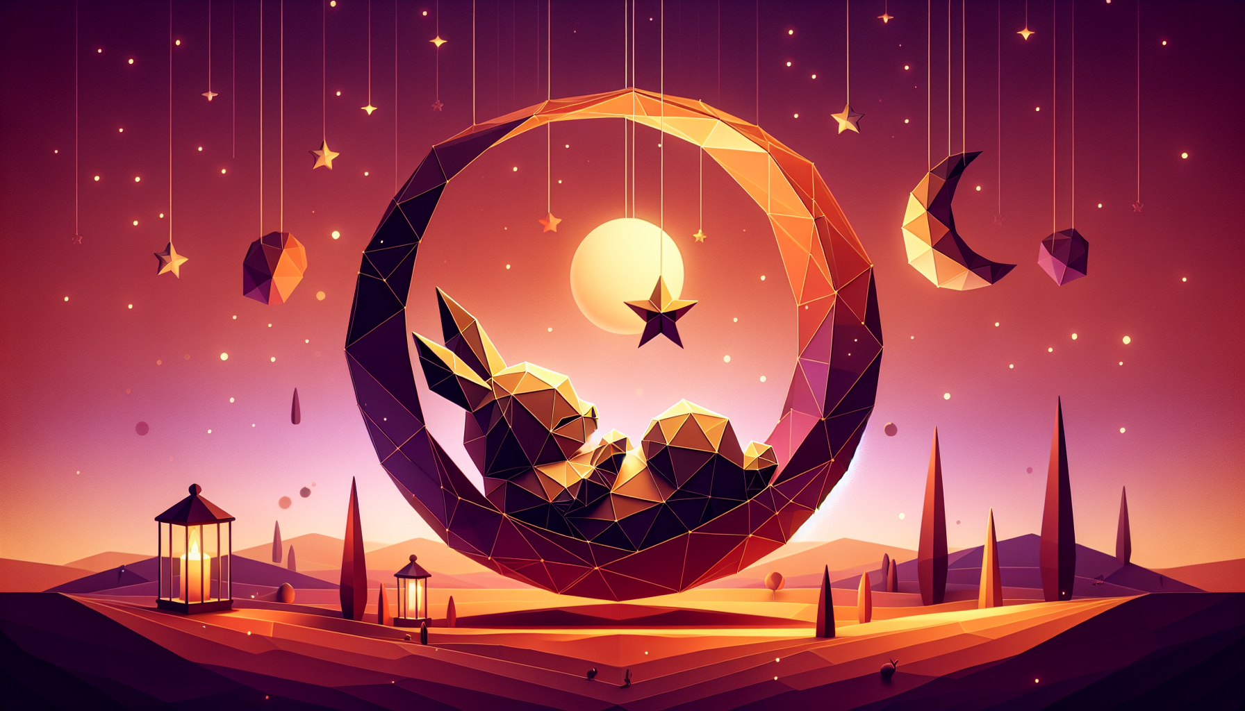 A small toddler silhouette tucked in a cozy crib with soft plush toys and a simple story-cloud drifting above