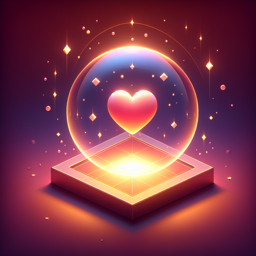 Glowing protective shield with a heart